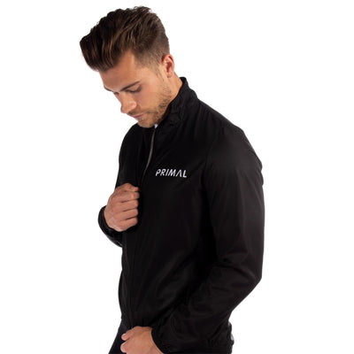 Lunix Men's Black and White Sport Cut Wind Jacket