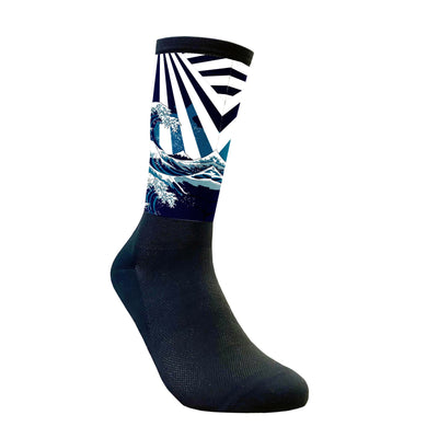 Great Wave Tall Socks