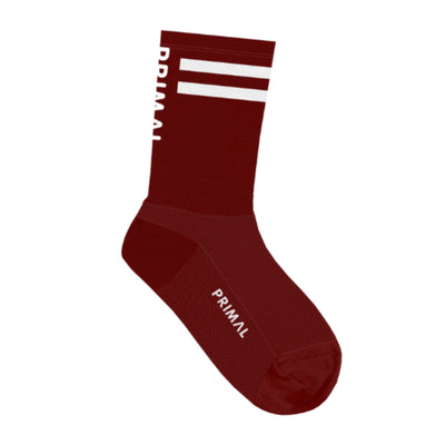 Maroon Stripe Tall Socks