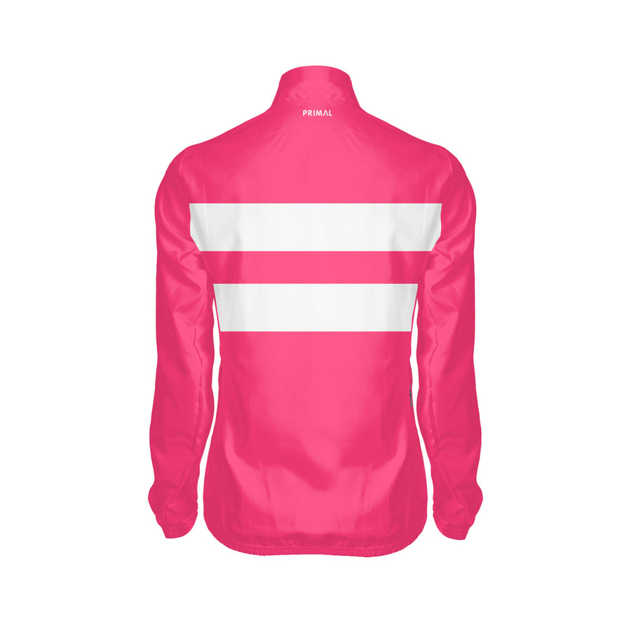 Hi-Viz Pink Stripe Women's Wind Jacket