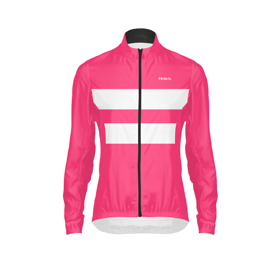 Hi-Viz Pink Stripe Women's Wind Jacket